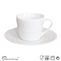 Jantar de porcelana 20PCS conjunto para restaurante com design em relevo